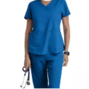 2 POC K E T S C R UB TOP GR E Y 'S ANATOMY V NEC K FOR W OMEN